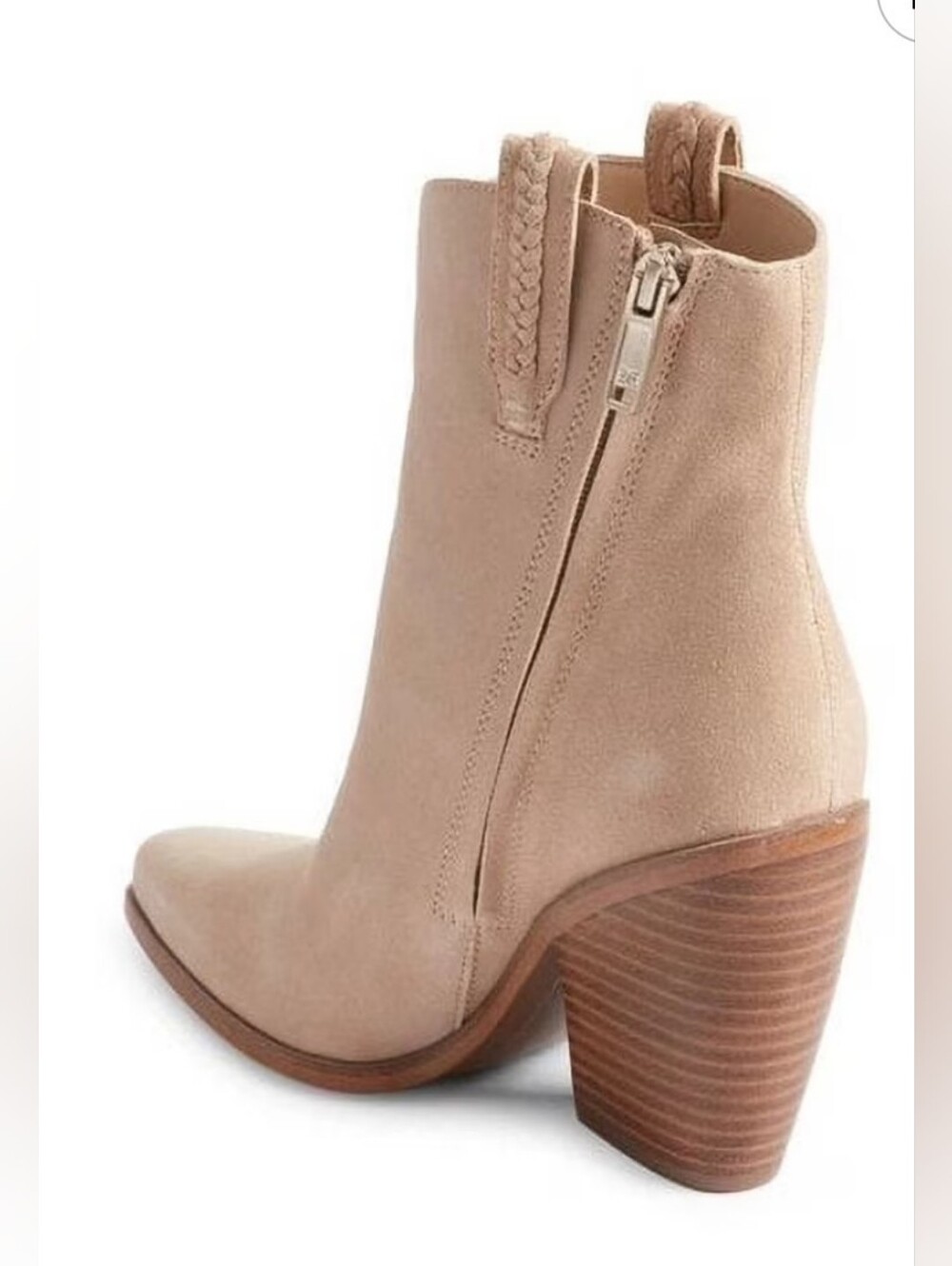 Sam Edelman Agnes Sesame Stacked Heel Pull On Ankle Western Boots Size 9 - Picture 3 of 12